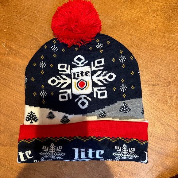 Miller Lite FUN “Ugly” Holiday Sweater & Hat Combo - Picture 6 of 7